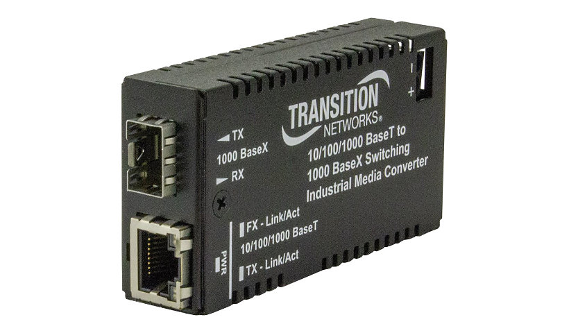 Transition Networks Hardened Mini 10/100/1000 Bridging - fiber media converter - 10Mb LAN, 100Mb LAN, GigE