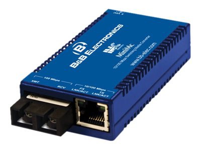 B&B MiniMc 855-10623-RX One-Way Secure (RX Only) - fiber media converter - 10Mb LAN, 100Mb LAN