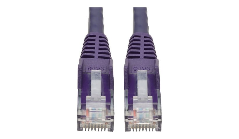 Eaton Tripp Lite Series Cat6 Gigabit Snagless Molded (UTP) Ethernet Cable (RJ45 M/M), PoE, Purple, 2 ft. (0.61 m) -