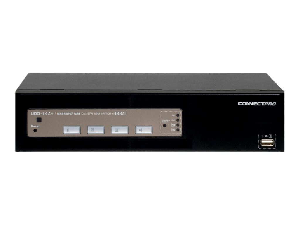 ConnectPRO UDD-14A+KIT - KVM / audio / USB switch - 4 ports