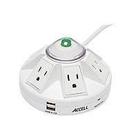 Accell Powramid Power Center and USB Charging Station - surge protector - 1