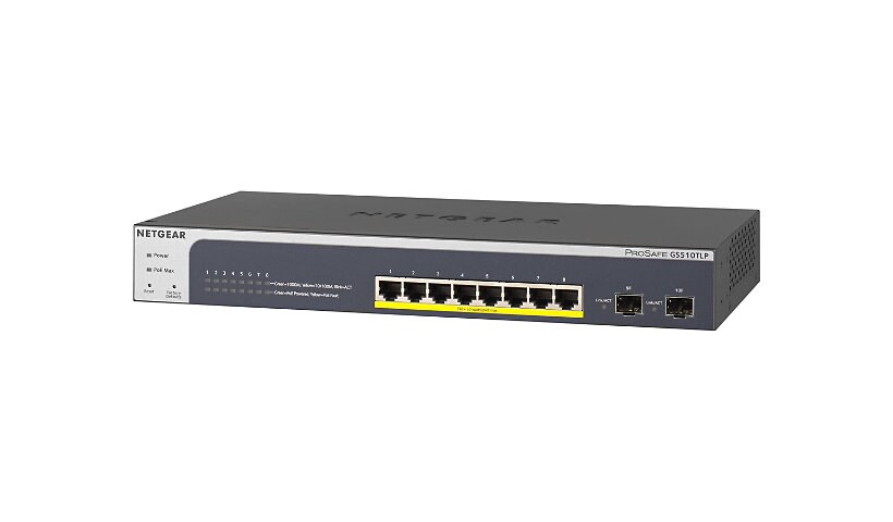 NETGEAR Smart GS510TLP - switch - 8 ports - smart - rack-mountable