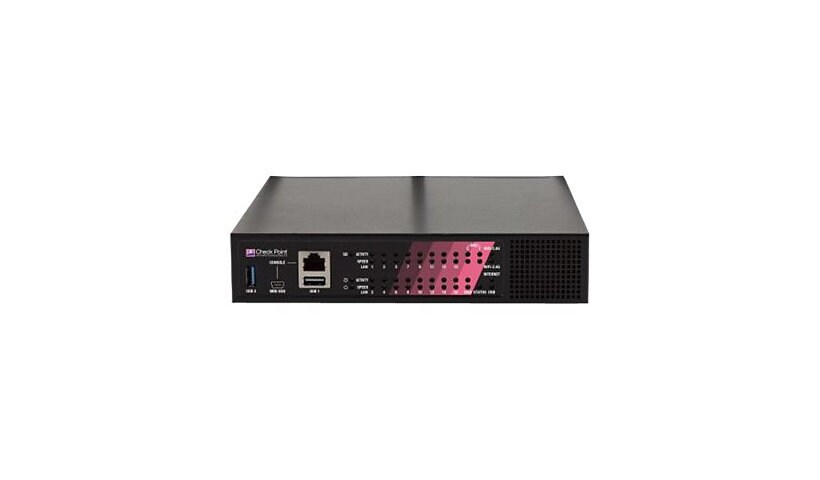 Check Point 1450 Appliance with Threat Prevention security suite and SandBl