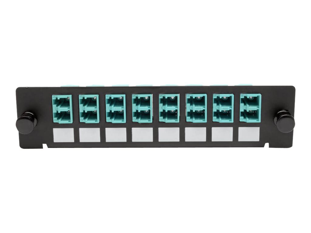 Tripp Lite Toolless Pass-Through Fiber Patch Panel MMF/SMF 8 LC Connectors