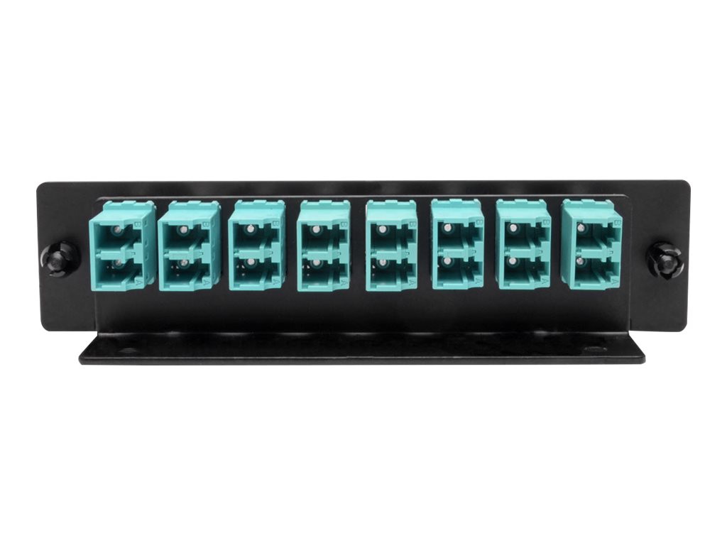 Thumbnail 3 of 5 for Eaton Tripp Lite Series Toolless Pass-Through Fiber Patch Panel MMF/SMF 8 LC Connectors, Black - patch panel