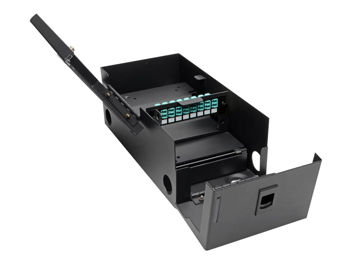 Thumbnail 5 of 5 for Eaton Tripp Lite Series Toolless Pass-Through Fiber Patch Panel MMF/SMF 8 LC Connectors, Black - patch panel