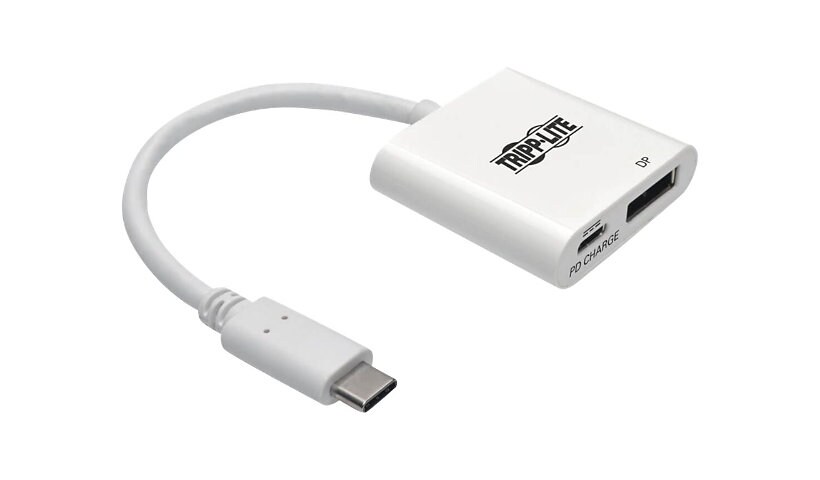 Tripp Lite USB C to DisplayPort Video Adapter Converter w/ USB-C PD Charging Port, USB Type C to DP, USB-C, USB Type-C
