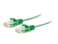 C2G 1ft Cat6 Snagless Unshielded (UTP) Slim Ethernet Cable - Cat6 Network Patch Cable - PoE - Green