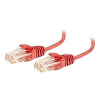 C2G 1ft Cat6 Snagless Unshielded (UTP) Slim Ethernet Cable - Cat6 Network Patch Cable - PoE - Red