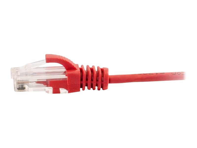 Thumbnail 2 of 2 for C2G 1ft Cat6 Snagless Unshielded (UTP) Slim Ethernet Cable - Cat6 Network Patch Cable - PoE - Red
