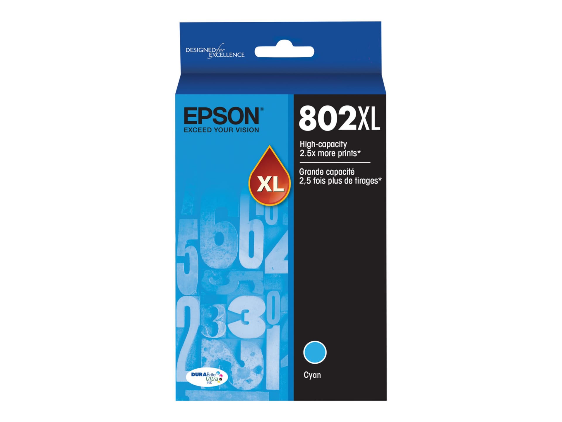 Epson 802XL With Sensor - High Capacity - cyan - original - ink cartridge