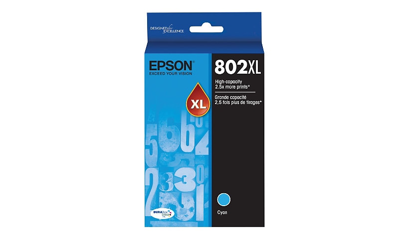 Epson 802XL With Sensor - High Capacity - cyan - original - ink cartridge