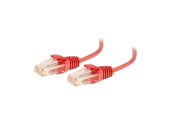 C2G 3ft Cat6 Snagless Unshielded (UTP) Slim Ethernet Network Patch Cable - Red - patch cable - 3 ft - red