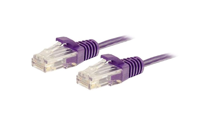 C2G 3ft Cat6 Snagless Unshielded (UTP) Slim Ethernet Cable - Cat6 Network Patch Cable - PoE - Purple