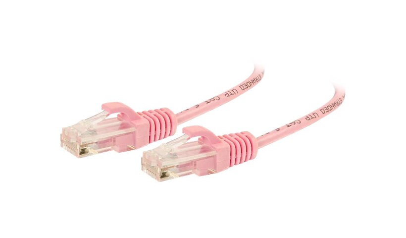 C2G 7ft Cat6 Snagless Unshielded (UTP) Slim Ethernet Network Patch Cable - Pink - patch cable - 7 ft - pink