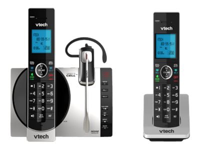  VTEDS67713  VTech - Système de répondeur à 2 combinés Connect to  Cell™ DS6771-3 avec casque d'écoute sans fil