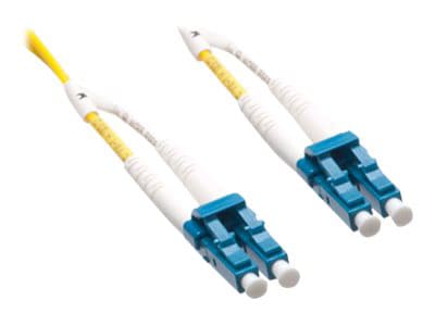 Axiom LC-LC Singlemode Duplex OS2 9/125 Fiber Optic Cable - 0.5m - Yellow -