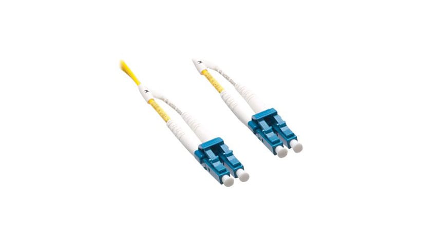 Axiom LC-LC Singlemode Duplex OS2 9/125 Fiber Optic Cable - 0.5m - Yellow - network cable - 0.5 m - yellow