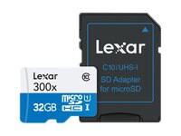 Lexar High Performance - flash memory card - 32 GB - microSDHC