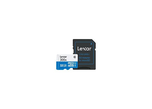 Lexar High Performance - flash memory card - 32 GB - microSDHC