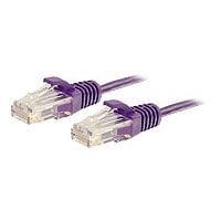 C2G 1ft Cat6 Snagless Unshielded (UTP) Slim Ethernet Network Patch Cable - Purple - cordon de raccordement - 30.5 cm - violet
