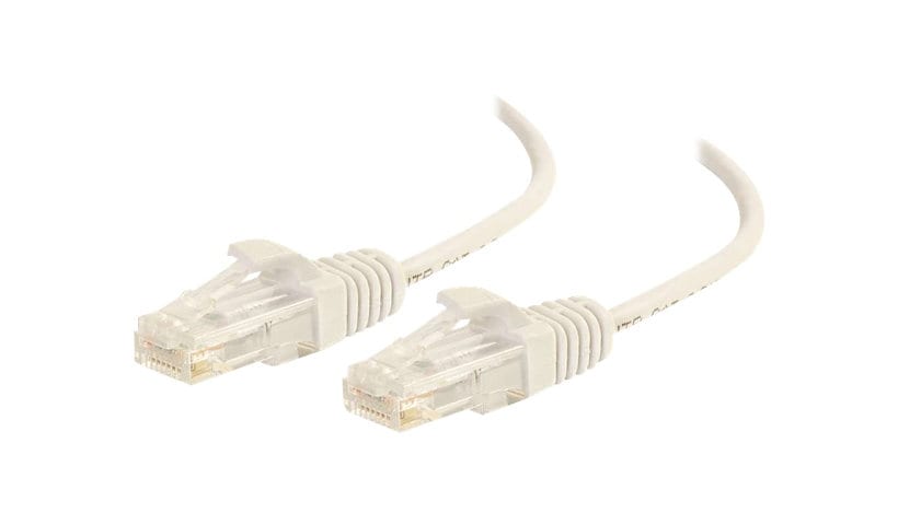 C2G 3ft Cat6 Ethernet Cable - Slim - Snagless Unshielded (UTP) - White - cordon de raccordement - 91.4 cm - blanc