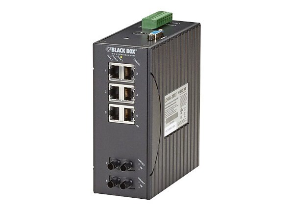 Black Box Hardened Managed Ethernet Switch - switch - 6 ports - managed