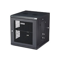 StarTech.com 4-Post 12U Wall Mount Network Cabinet, 19" Hinged Wall-Mounted Server Rack Enclosure for IT Equipment