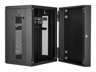 Thumbnail 2 of 9 for StarTech.com 4-Post 15U Wall Mount Network Cabinet, 19 Hinged Wall-Mounted Server Rack Enclosure for IT Equipment