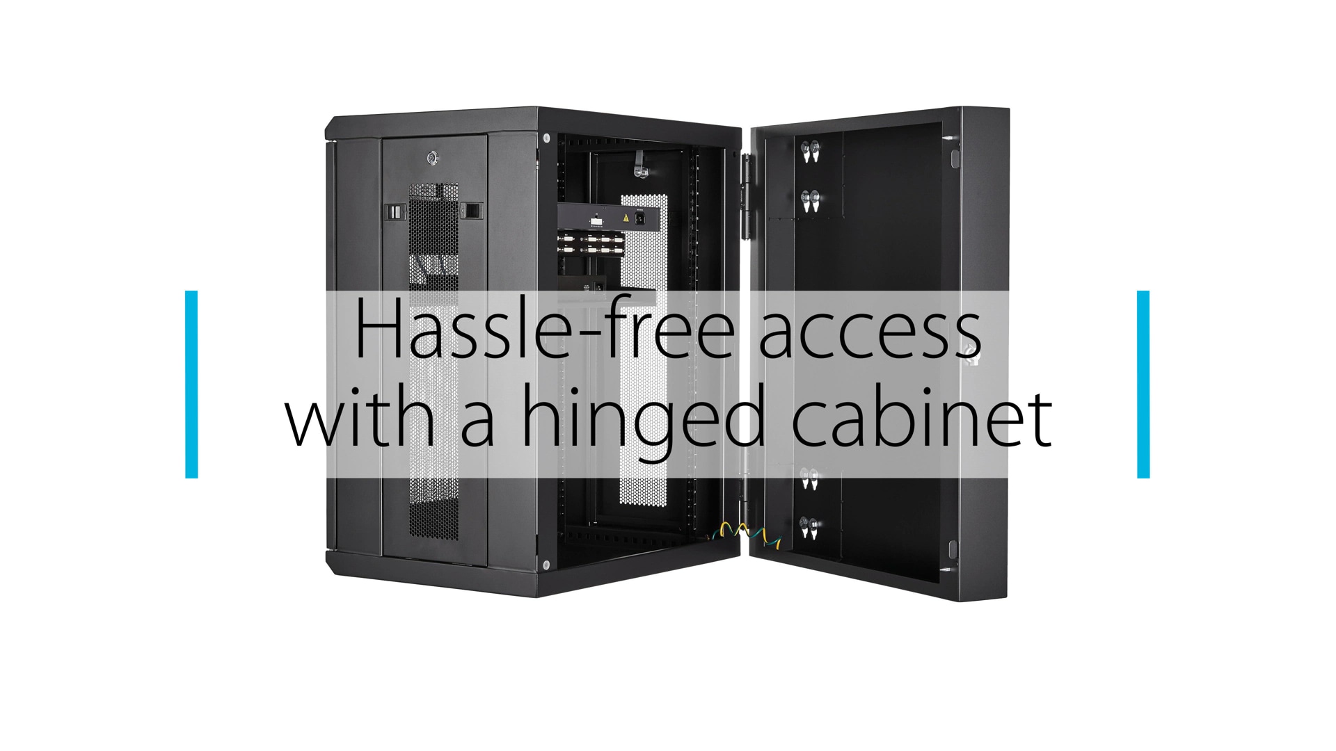 Thumbnail 1 of 1 for StarTech.com 4-Post 15U Wall Mount Network Cabinet, 19 Hinged Wall-Mounted Server Rack Enclosure for IT Equipment