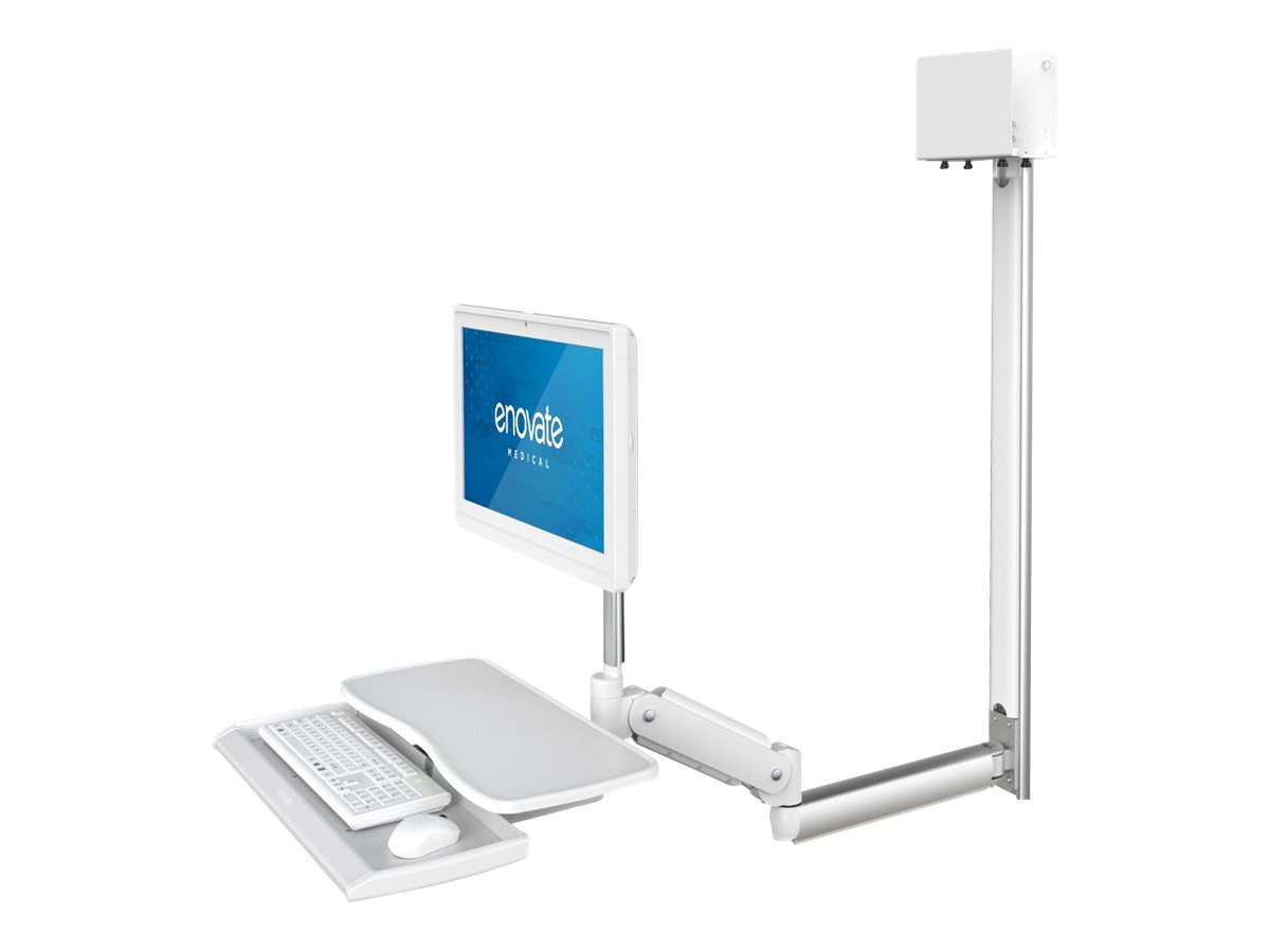 e997 Wall Arm 32" Track, e-Desk, Extension, CPU Bracket - 850N Gas Spring