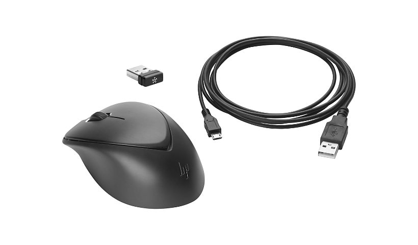 HP Premium - mouse - 2.4 GHz - black