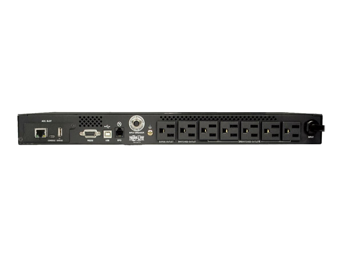 Thumbnail 3 of 7 for Eaton Tripp Lite Series SmartPro SmartPro 120V 500VA 300W Line-Interactive UPS, 1U, WEBCARDLX, USB, DB9, 6 Outlets - UPS