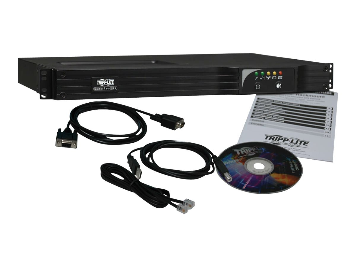 Thumbnail 5 of 7 for Eaton Tripp Lite Series SmartPro SmartPro 120V 500VA 300W Line-Interactive UPS, 1U, WEBCARDLX, USB, DB9, 6 Outlets - UPS