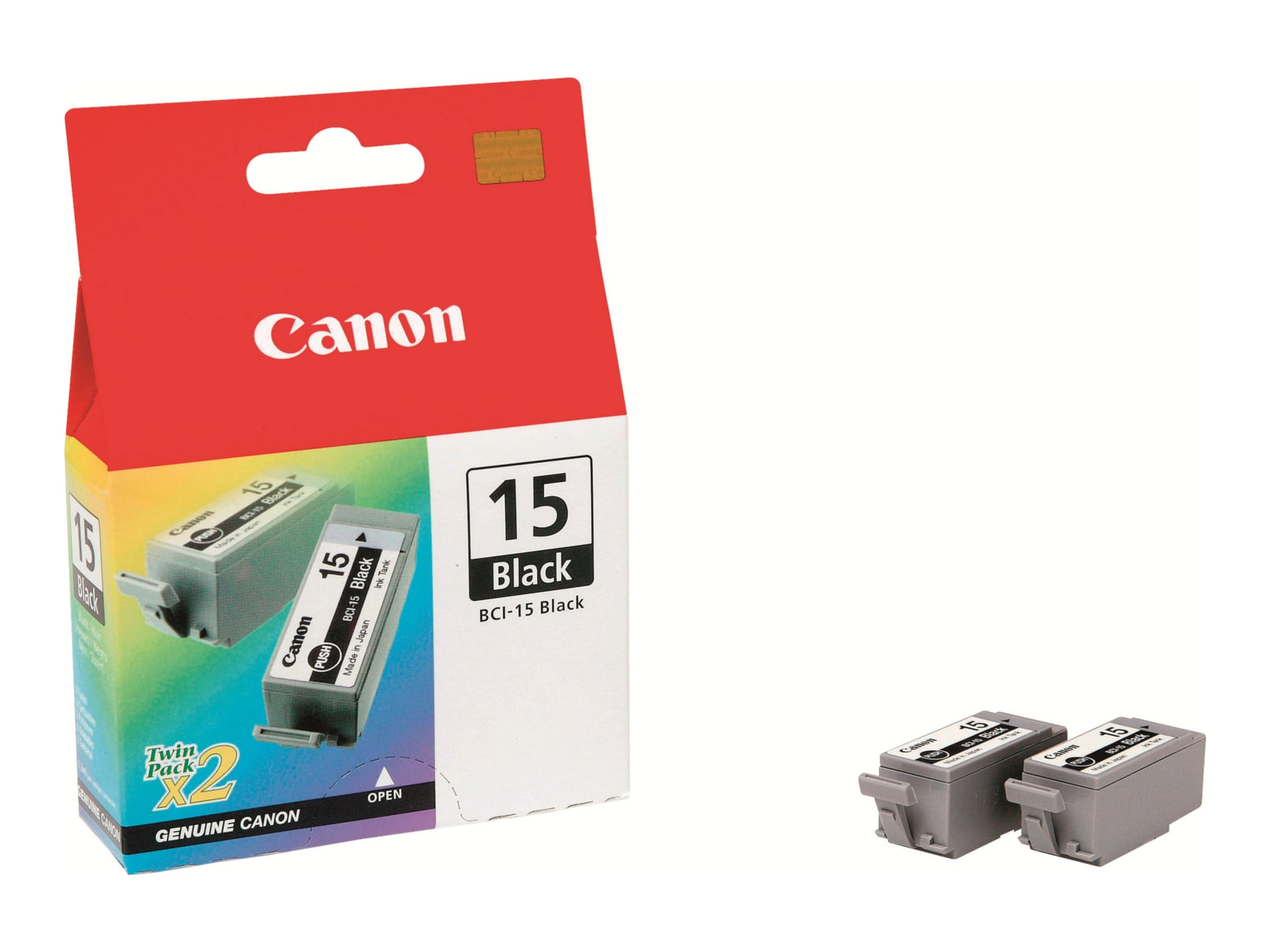 Canon BCI-15 Black InkJet Cartridge (2 pack)
