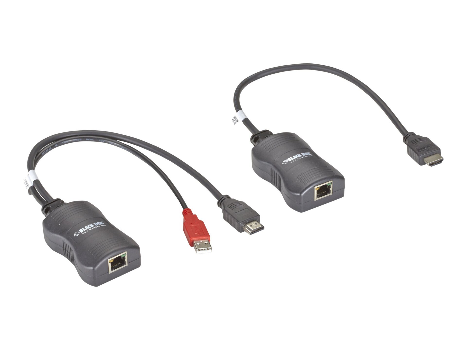Black Box Line-Powered Extender HDMI over CATx - Kit - video/audio extender