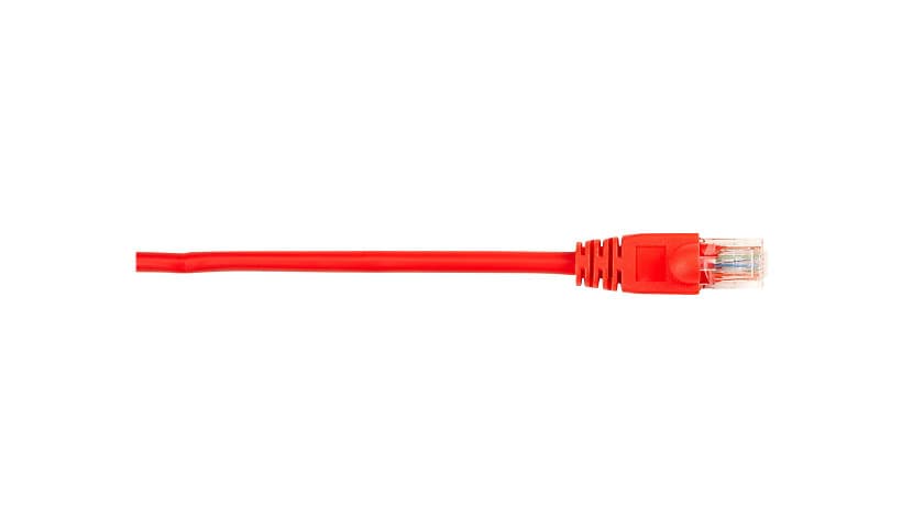 Black Box 1ft Cat5 Cat5e Ethernet Patch Cable Red PVC Snagless 25-Pack 1'