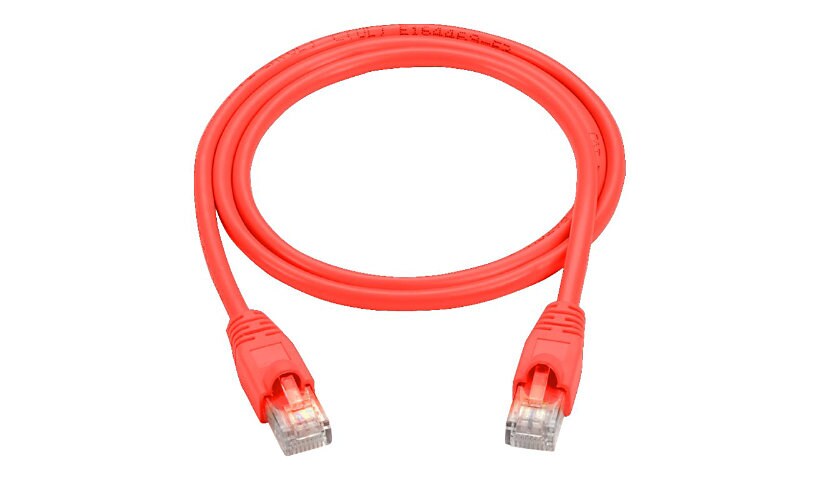 Black Box 3ft Cat5 Cat5e UTP Ethernet Patch Cable Red Snagless 10-Pack