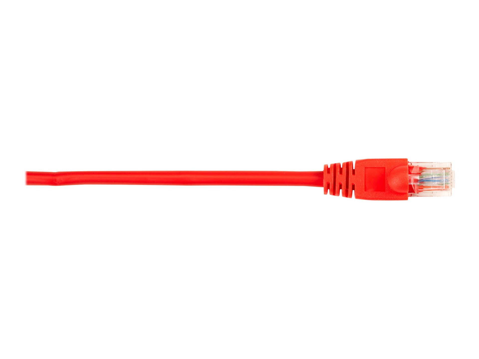 Black Box 5ft Cat5 Cat5e UTP Ethernet Patch Cable Red PVC Snagless 25-Pack