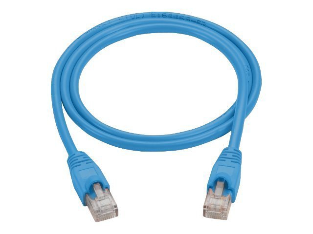 Black Box 7ft Cat5 Cat5e Ethernet Patch Cable Blue PVC Snagless 10-Pack, 7'