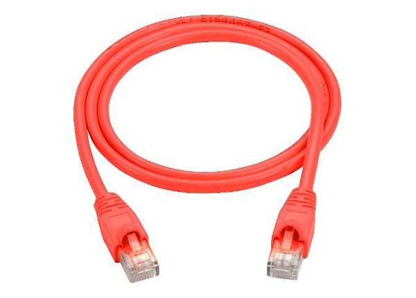 Black Box 2ft Cat6 UTP Ethernet Patch Cable Red PVC Snagless 2' 10-Pack