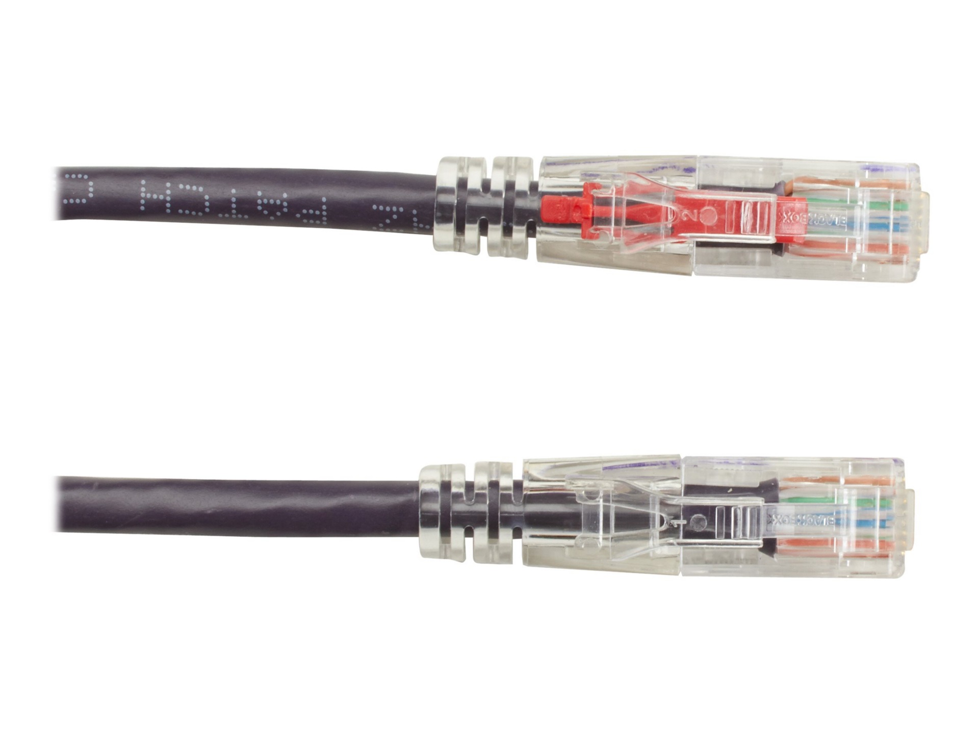 Black Box 5ft Purple Cat5 Cat5e 350Mhz UTP Patch Cable Optional Locking 5'