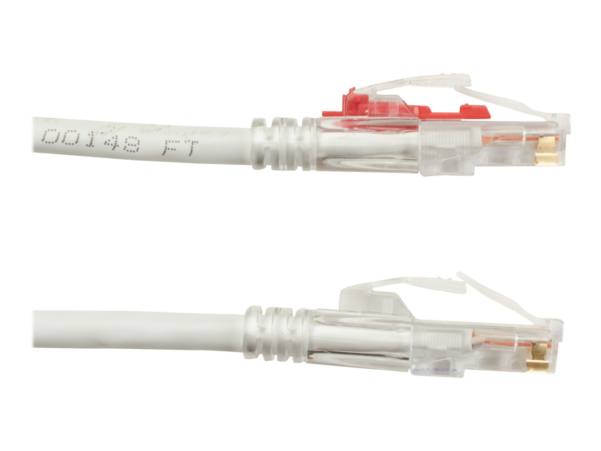 Black Box 10ft White Cat5 Cat5e 350Mhz UTP Patch Cable Optional Locking 10'