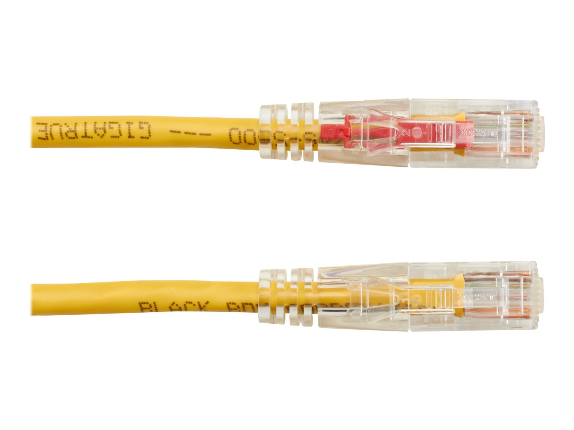 Black Box 2ft  Yellow Cat5 Cat5e 350Mhz UTP Patch Cable Optional Locking 2'