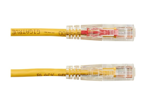 Black Box 2ft  Yellow Cat5 Cat5e 350Mhz UTP Patch Cable Optional Locking 2'