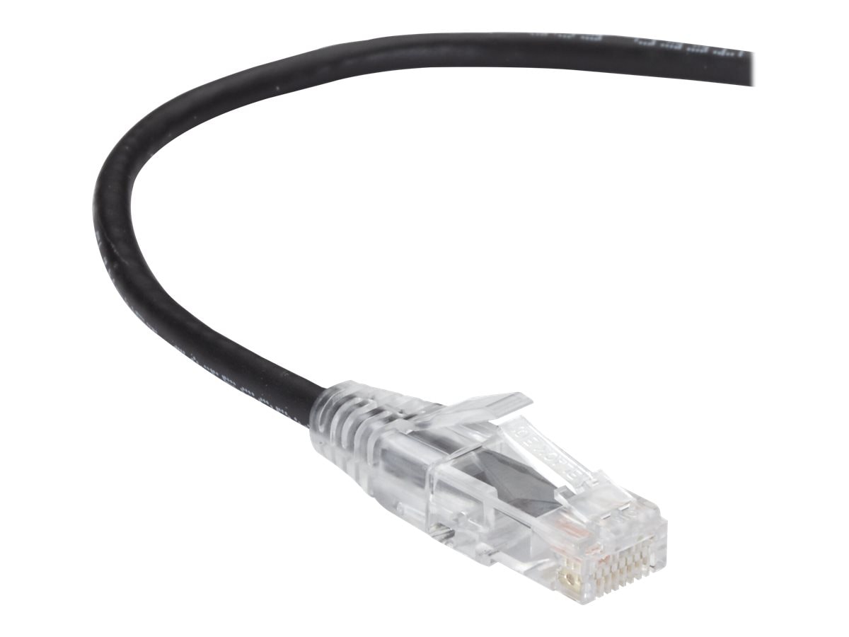 Black Box 5ft Slim-Net CAT6A Black 28AWG 500Mhz UTP Snagless Patch Cable