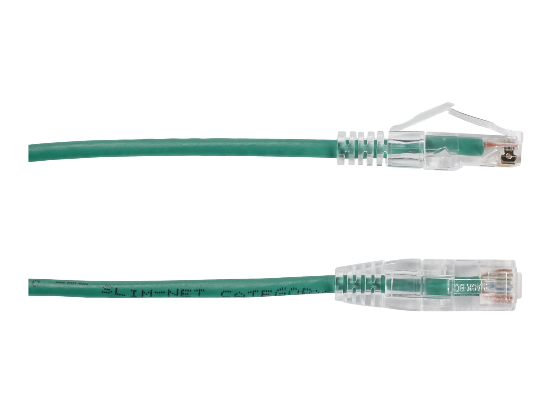 Black Box 10ft Slim-Net CAT6A Green 28AWG 500Mhz UTP Snagless Patch Cable