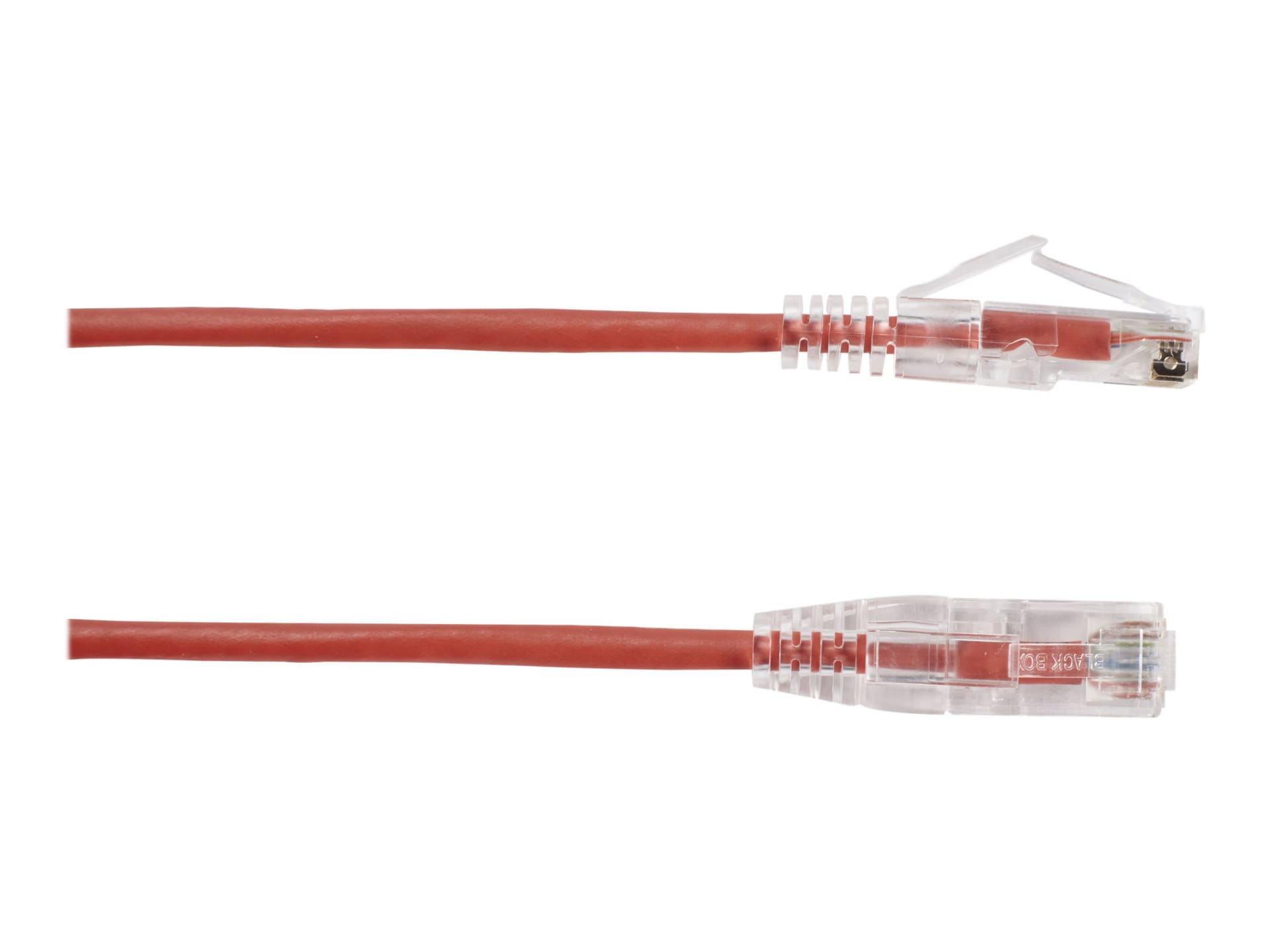Black Box 4ft Slim-Net CAT6A Red 28AWG 500Mhz UTP Snagless Patch Cable