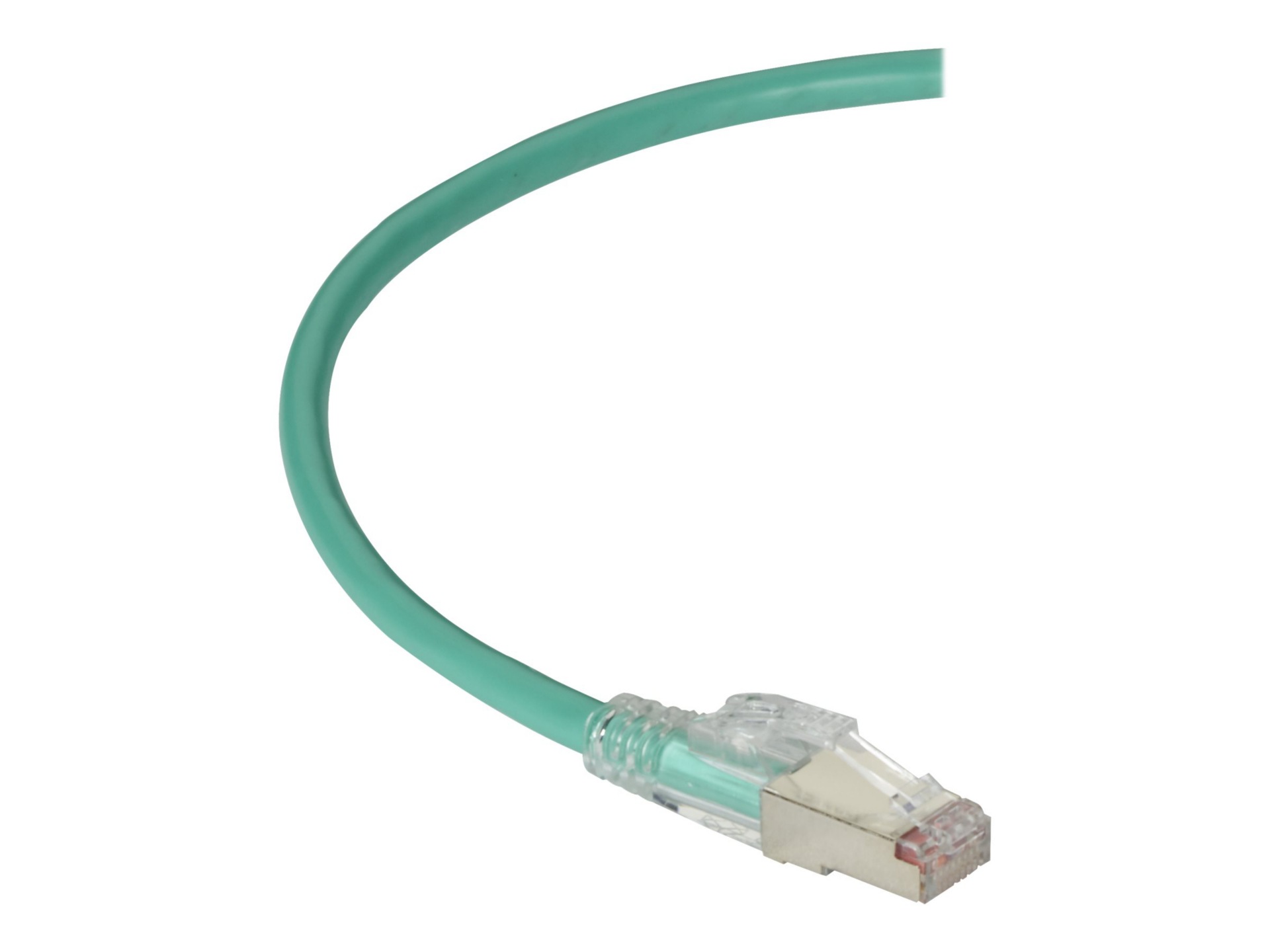Black Box 7ft Green CAT6A 650Mhz 10GB Shielded Patch Cable Optional Locking