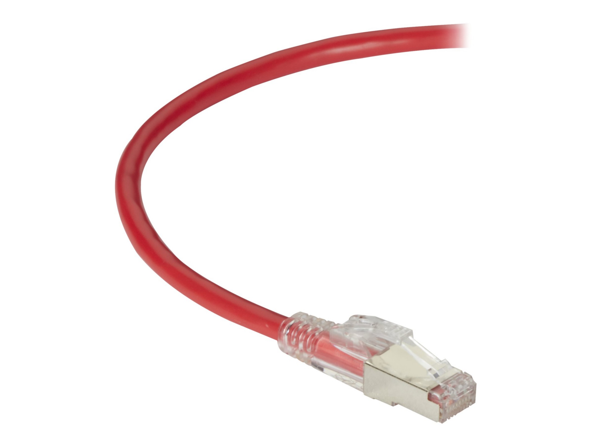 Black Box 20ft Red CAT6A 650Mhz 10GB Shielded Patch Cable Optional Locking